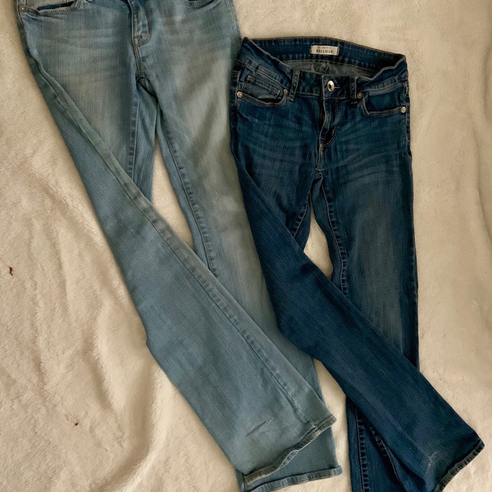 TWO pairs of bullhead jeans